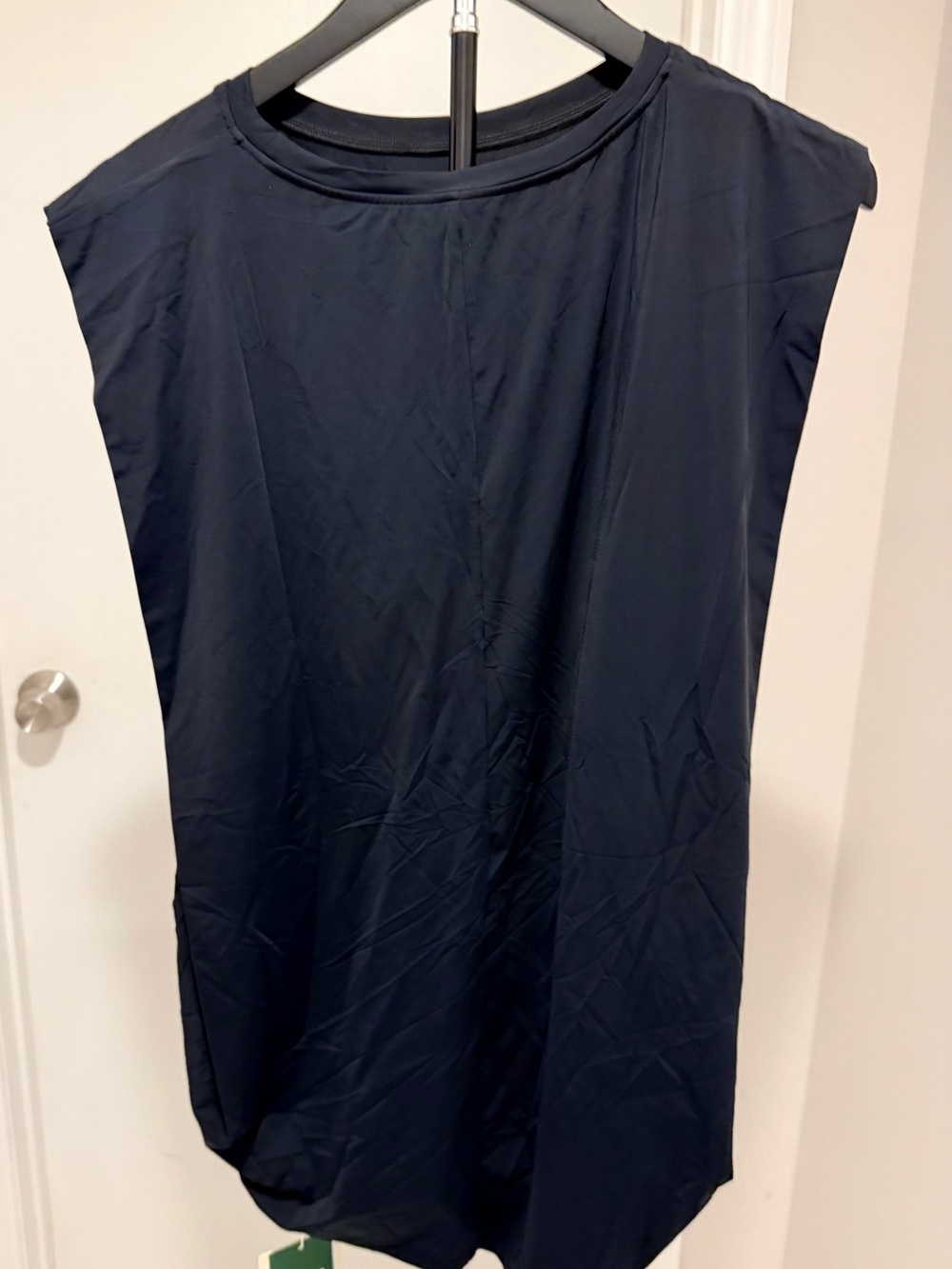 Halara Round Neck Ruched Cool Touch Yoga O Tank Top-UPF50+ - Picture 5 of 6
